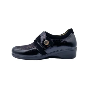 Scarpe ortopediche per dita a martello donna Ecosanit 113649 loy nero vista laterale