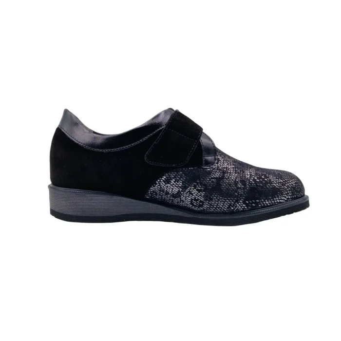 Scarpe per alluce valgo e dita a martello donna Loren O5873 asfalto vista mediale