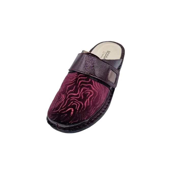 Pantofole per alluce valgo e dita a martello donna Ecosanit 123269 wine vista frontale