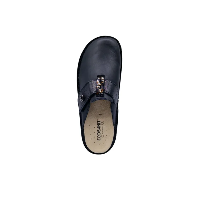 Pantofole plantare estraibile donna Ecosanit 113T029 nero vista superiore